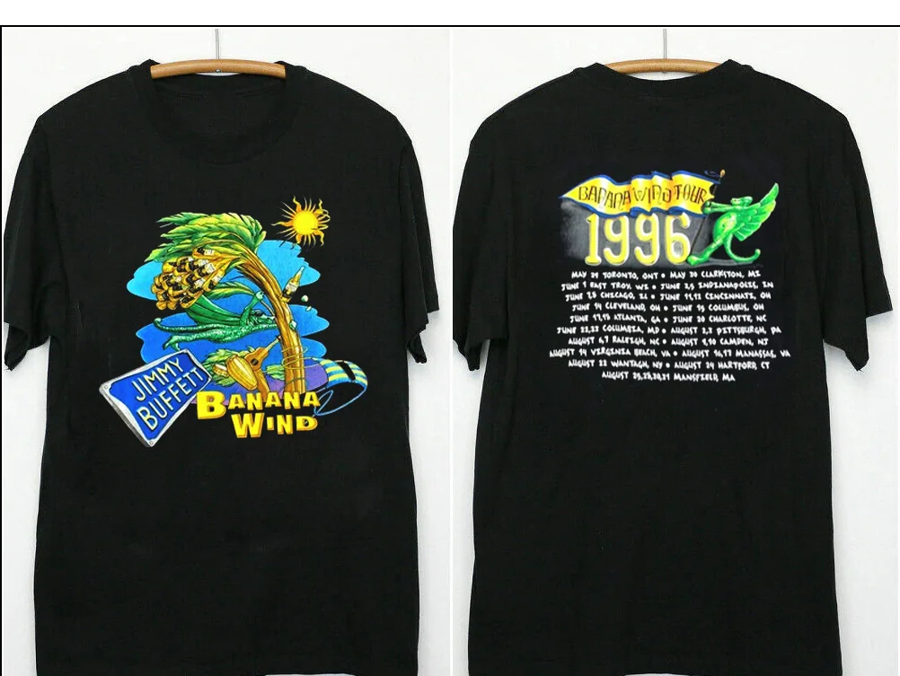 Jimmy Buffett Banana Wind Tour 1996 American Singer Songwriter Shirt