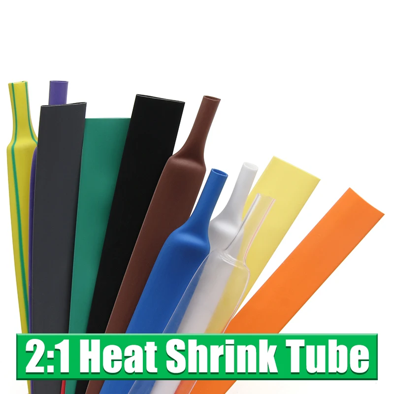 1M 2:1 Heat Shrink Tubing Dia1 2 3 4 5 6 8 10 12 14 16 18 20 22 25 30 35 40 45 50 60 70 80mm Polyolefin Cable sleeve shrink tube