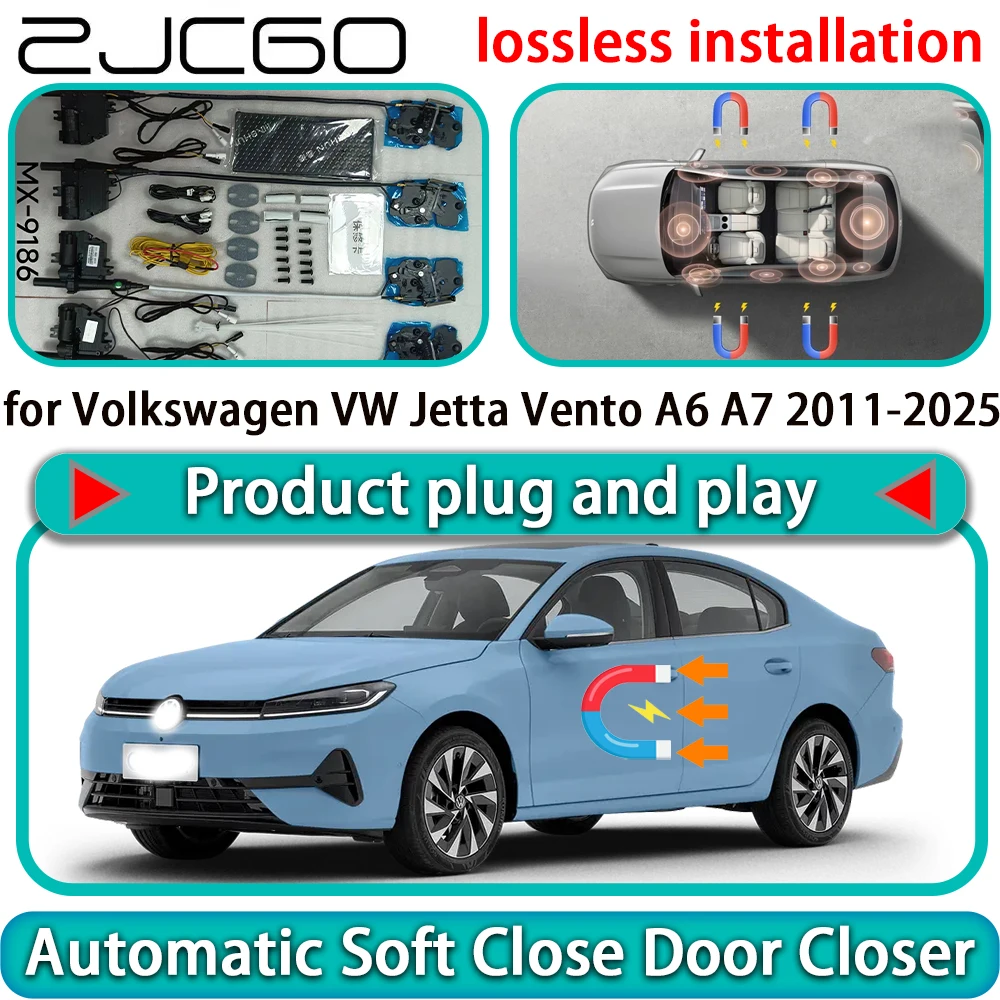 

for Volkswagen VW Jetta Vento A6 A7 2011-2025 Auto Pull Soft Close Door Kit Power Latch Electric Door Catch Soft Closing Assist