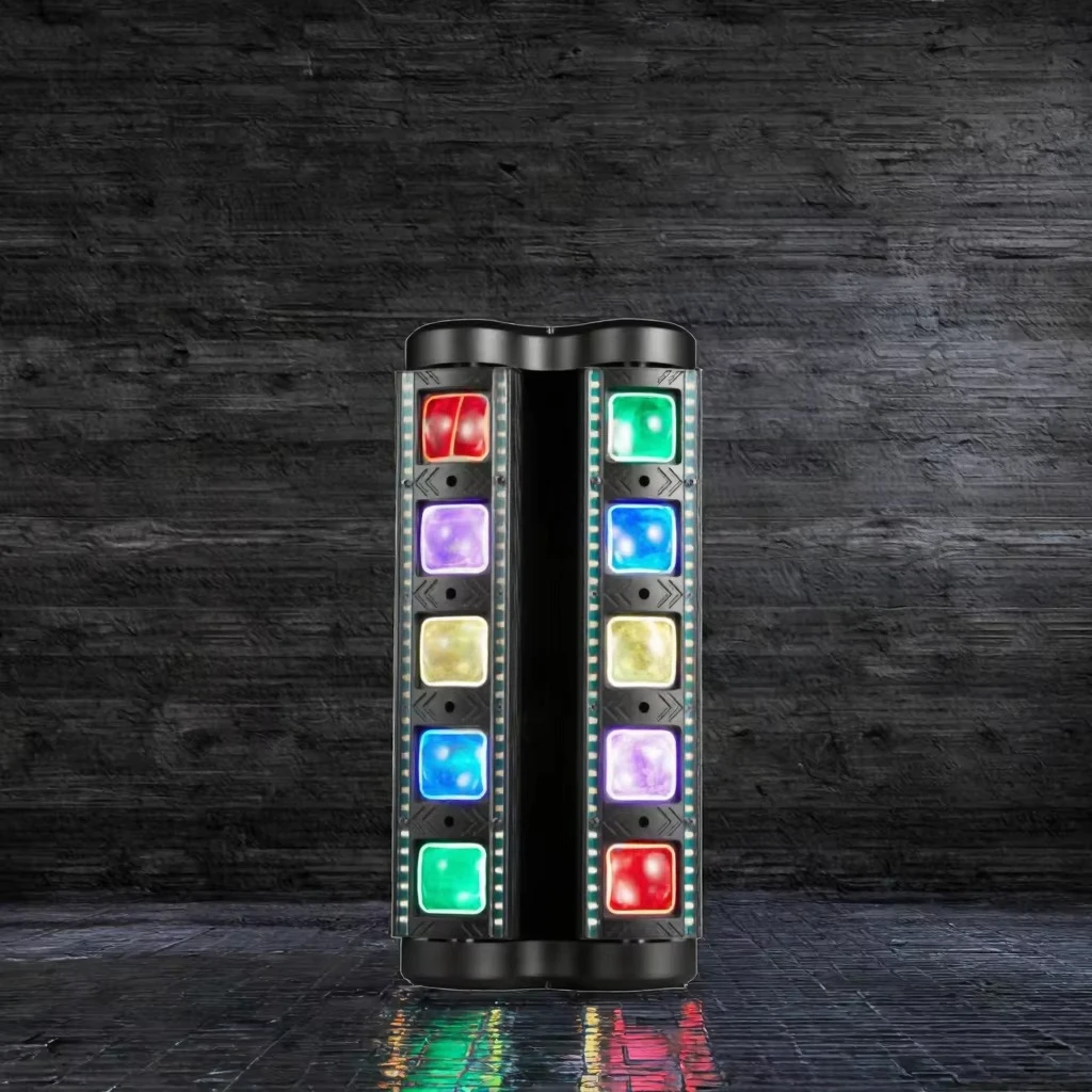 10 * 80W RGBW Spider Light Emitting Diode with E27 Bulb Base Aluminum Body