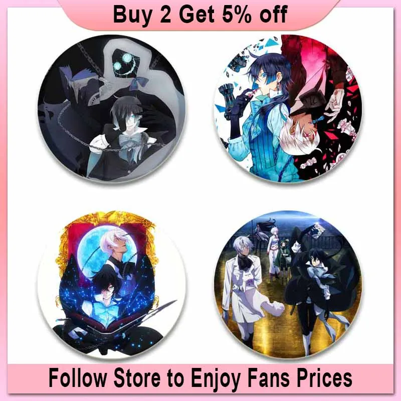 The Case Study of Vanitas Enamel Pin Cosplay Badge Cute Anime Accessories Vanitas No Shuki Mikhail Brooch on Backpack Decoration