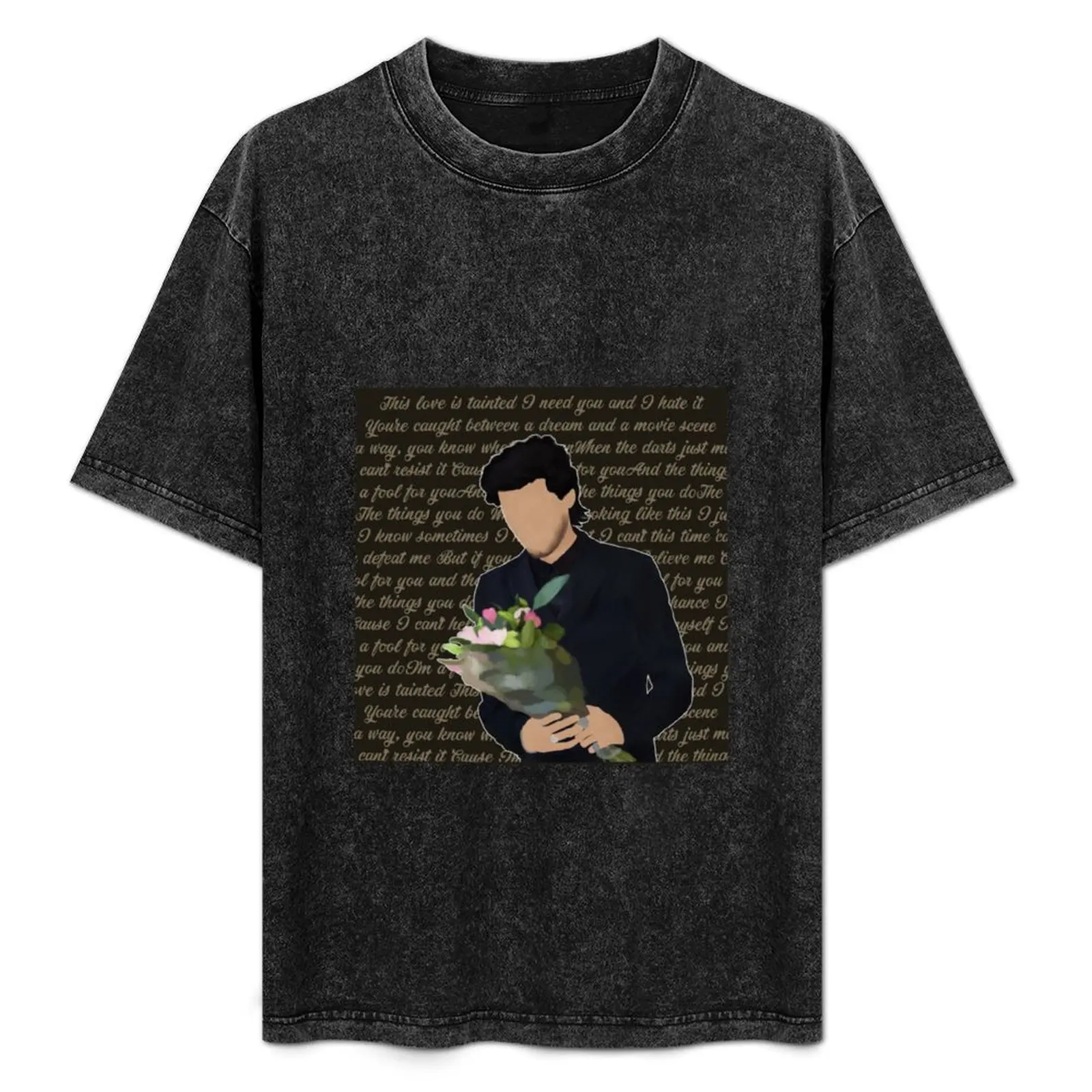 

Zayn lyric background T-Shirt Functional Casual Short Sleeve Tee