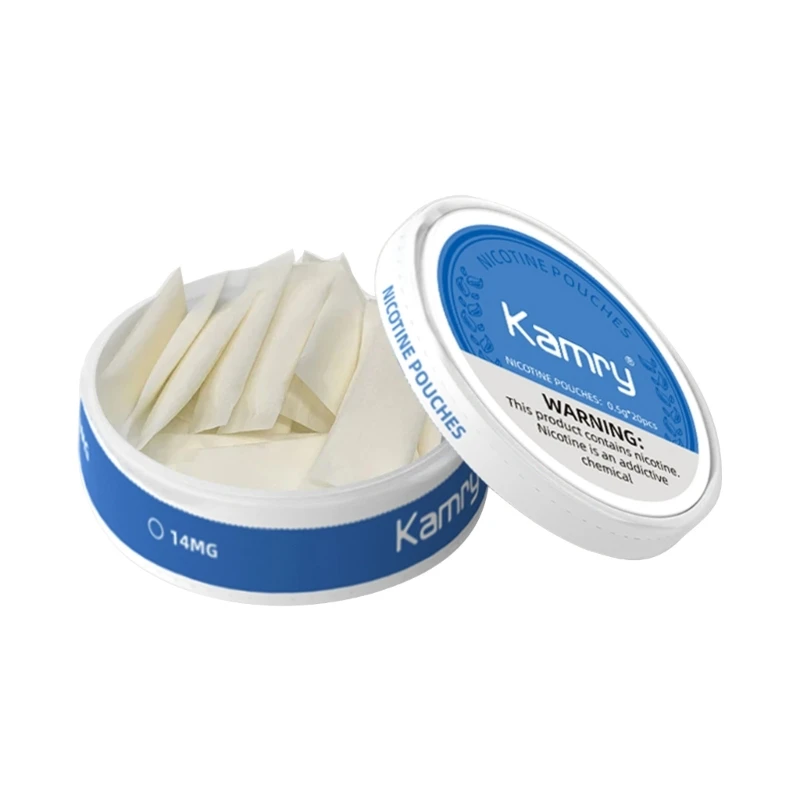أكياس كامري نيكوتين 14 ملغ تحتوي على أكياس مضغ بنكهة الفواكه الطبيعية