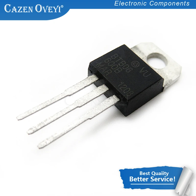 5pcs/lot BTB06-600B TO-220 BTB06-600 TO220 BTB06 06-600B Triacs 6 Amp 600 Volt TO-220 new original In Stock