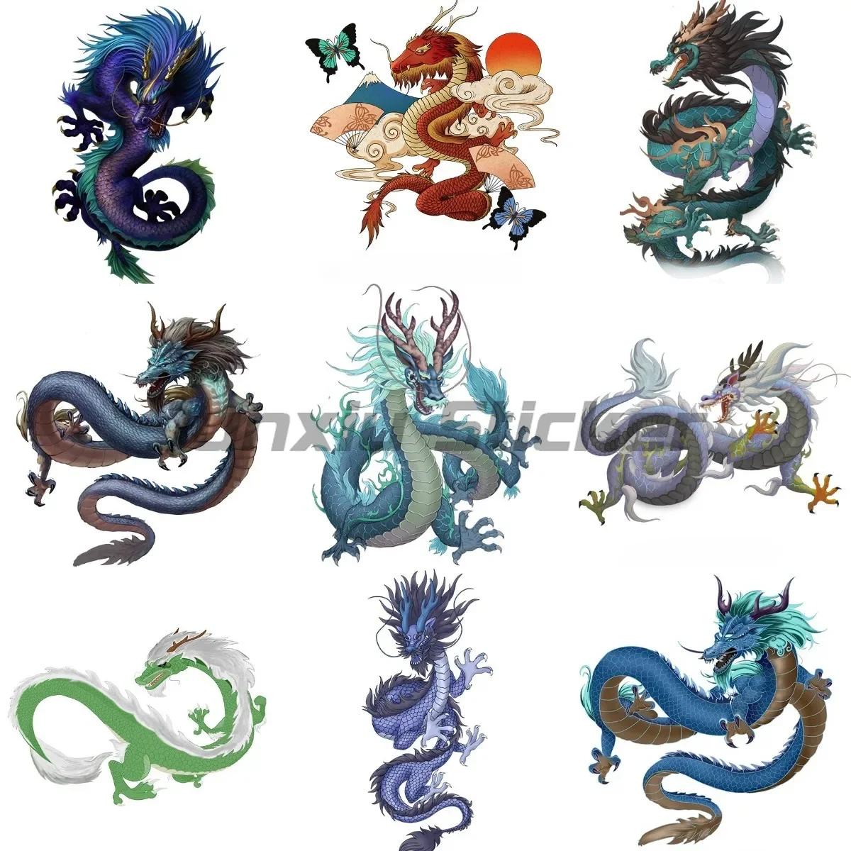 

Mythical Animals Dragon Decor Creative Sticker Laptop Motorcycle Bumper Door Wall Book Car Trunk Waterproof Vinyl Decal