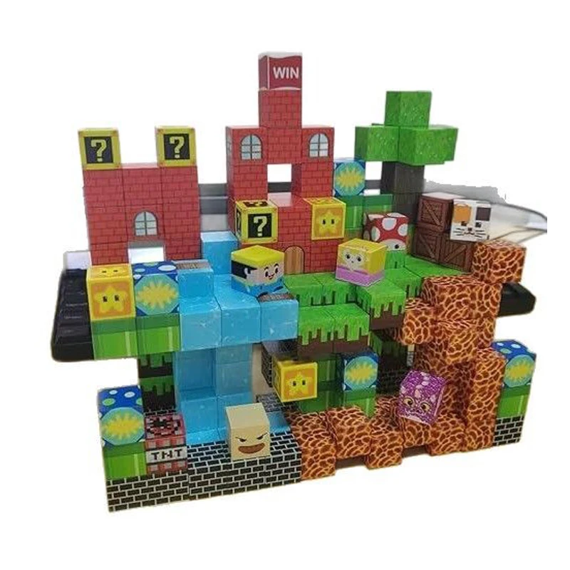 Magnetische bouwstenen Mijnwereld Magneetkubus Set voor Jongen Meisje Kind Leeftijd 3+ DIY Model Kinderen Stem STEM Zintuiglijk Speelgoed Cadeau