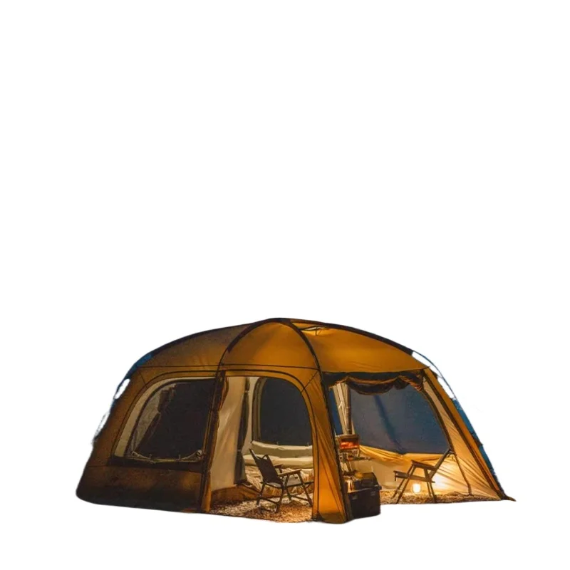 

Палатка для кемпинга на открытом воздухе, одна комната и одна гостиная, большая палатка для облегчения холодного, дождя и ветра