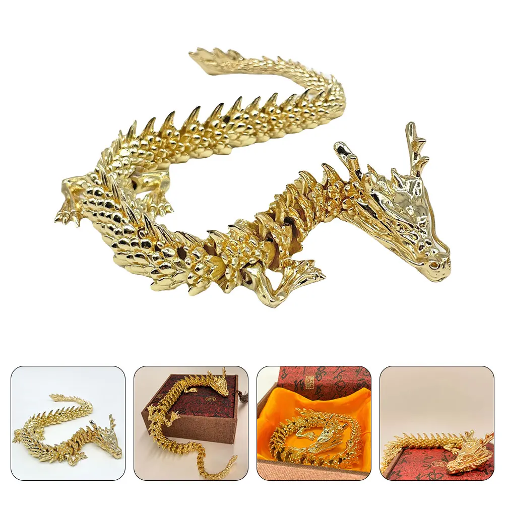 

Brass Dragon Statue 1 Pc Vivid Decorative Figurine Home Office Car Chinese Style Wealth Fortune Gift