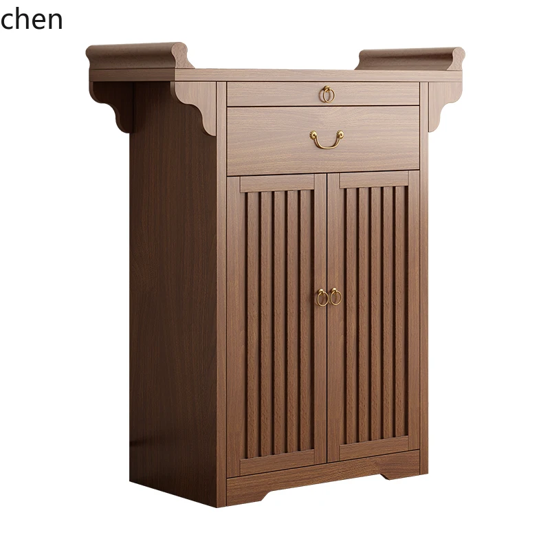 

LXC Solid Wood Shrine Offering Table Shrine Guanyin Buddha Statue Offering Table Shrine Offering Buddha Cabinet