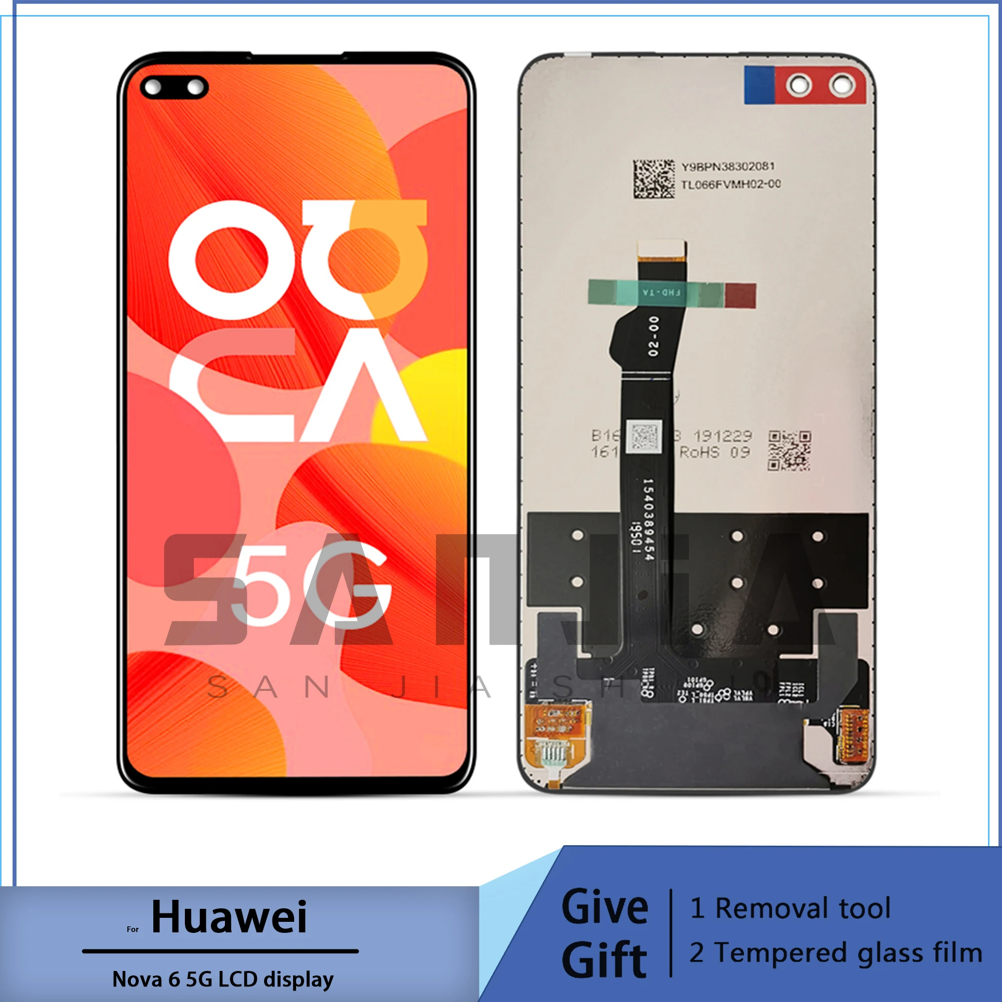 

ЖК-экран для Huawei Nova 6, 5G, 6,57 дюйма, tela de Toque, сенсорный экран