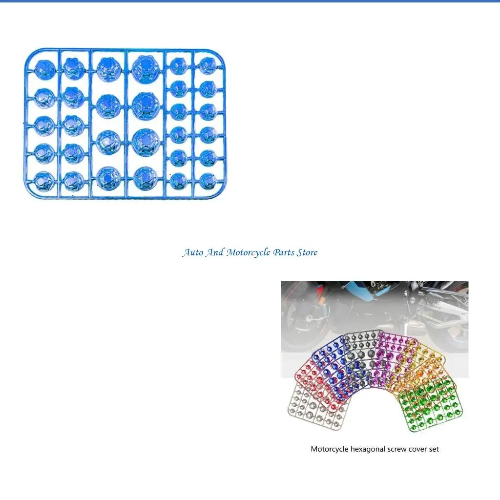 

P9FD крышки для болтов мотоцикла, 30 шт., гайки для мотоциклов, болт 5, размеры 13 мм-21,5 мм, крышки для гайки для мотоциклов,