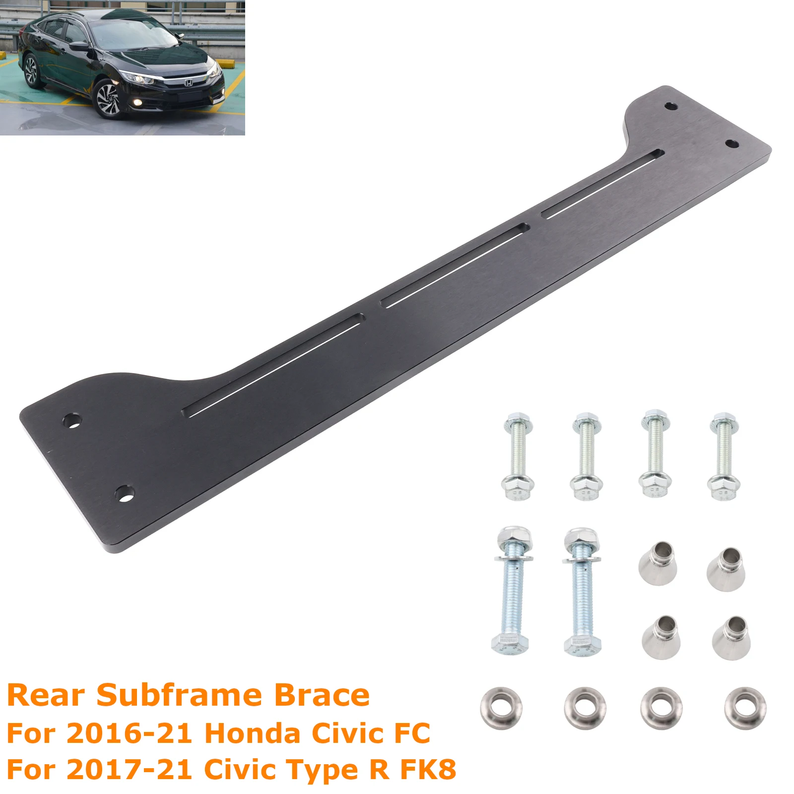 

Rear Subframe Brace For Honda Civic FC 2016-2021 For Honda Civic Type R FK8 2017-2021 with Sway Bar End Links