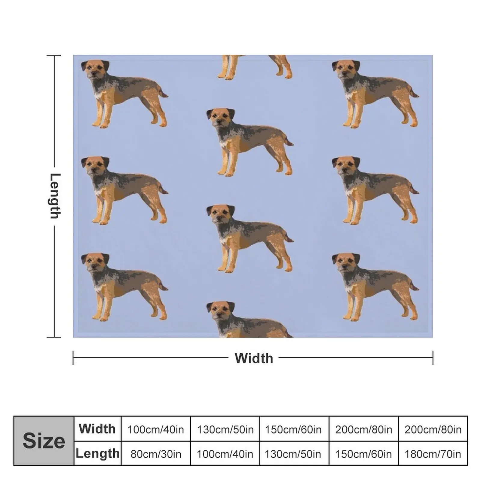 Border Terrier Throw Blanket For Sofa Thin Hair Blankets