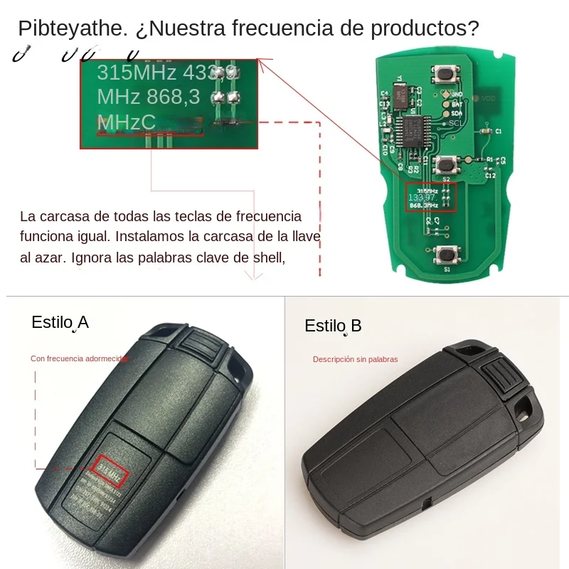 Imagen 3: Mando a distancia jingyuqin 5 unids/lote para BMW CAS3 System 315MHz / 868Mhz FSK para X5 X6 Z4 1/3/5/7 Control de llave inteligente para vehículo de serie