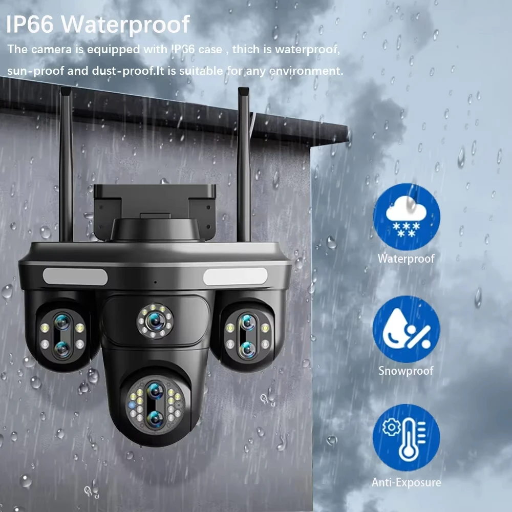 35MP Multi-Lens PTZ IP Camera - Outdoor Lighting No Electricity 评论和价格