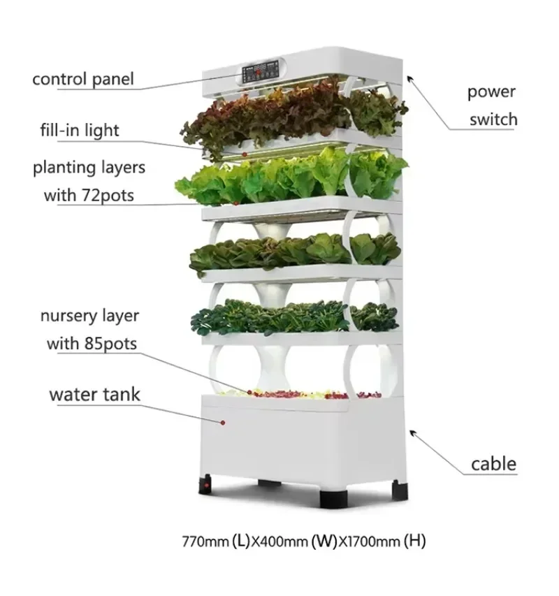 Indoor LED Light Hydroponic Vegetable Planting Machine Farm Garden Cross-border New