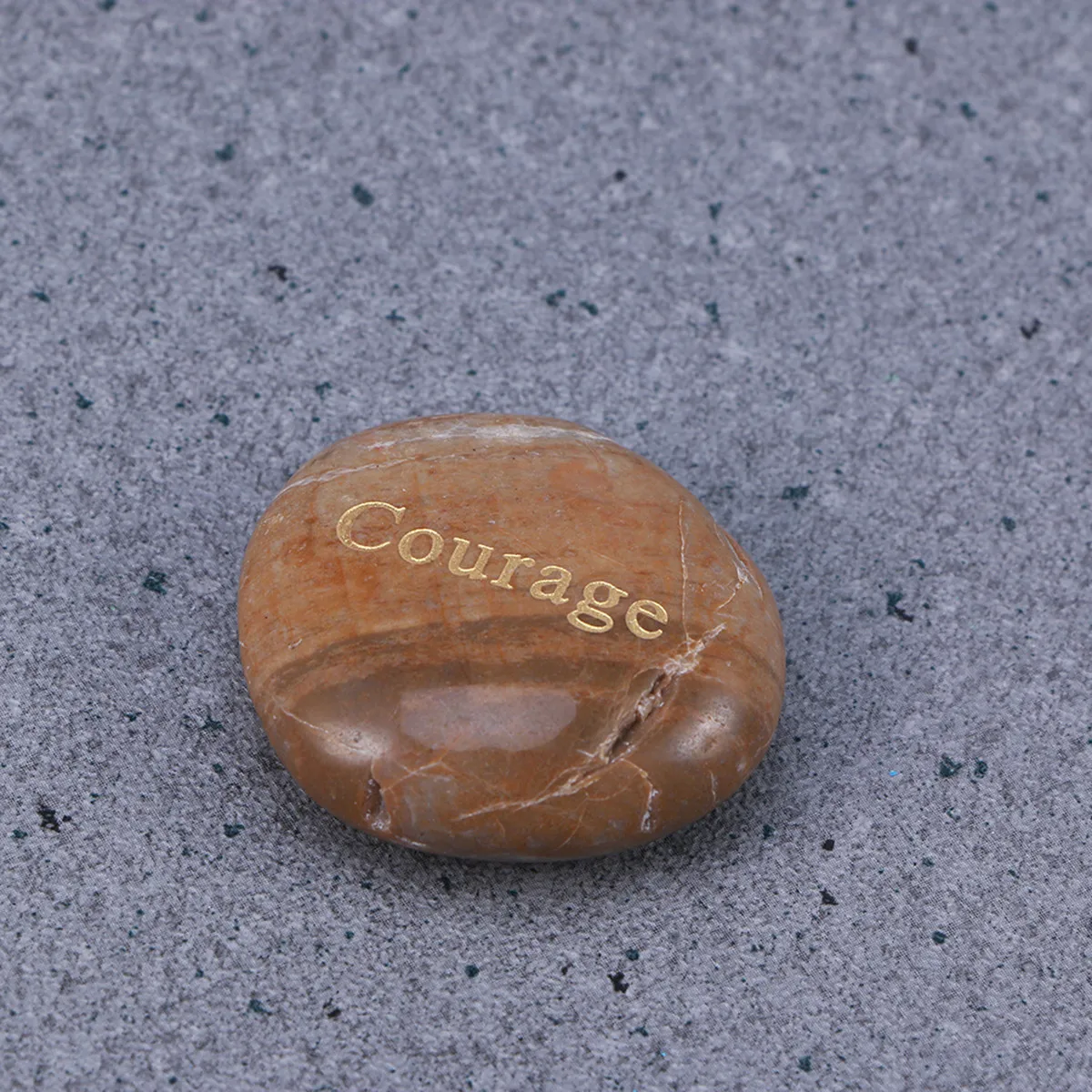 Engraved Stones Natural Polished Inspirational Words Engraved Stones Desk Decoration Unique Gift for Friends Family
