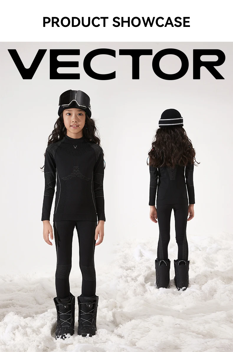 VECTOR Children Ski Thermal Underwear Sets Sports Quick Dry Tracksuit Fitness Workout Exercise Tight Shirts Jackets Sport Suits