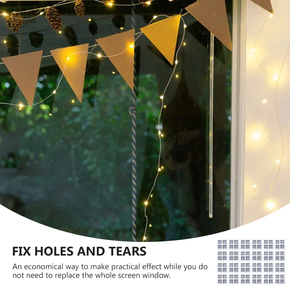 

24 pcs Screen Window Patch Self-Adhesive Repair Stickers For Holes Tears Diy Household Screen Fixing Kit Net Patch Hardware