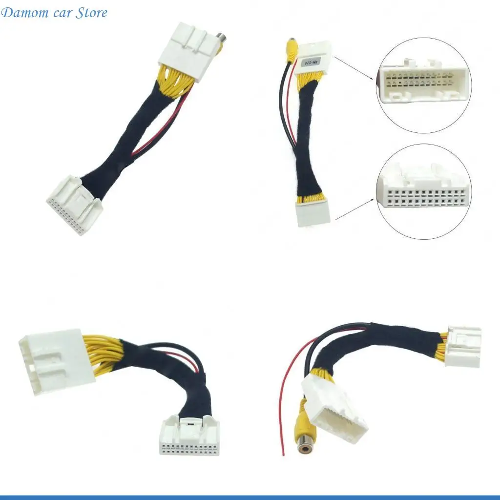 A2UC 24Pin Plug Vehicle Car Stereo Radio RCA Output Wire Harness Adapter for Renault
