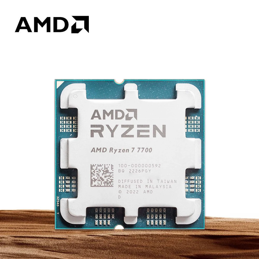 AMD Ryzen 7 7700 8-Core 16-Thread L3=32M 3.8GHz Gaming Processor 65W 5NM R7 7700 DDR5 Socket AM5 No Fan