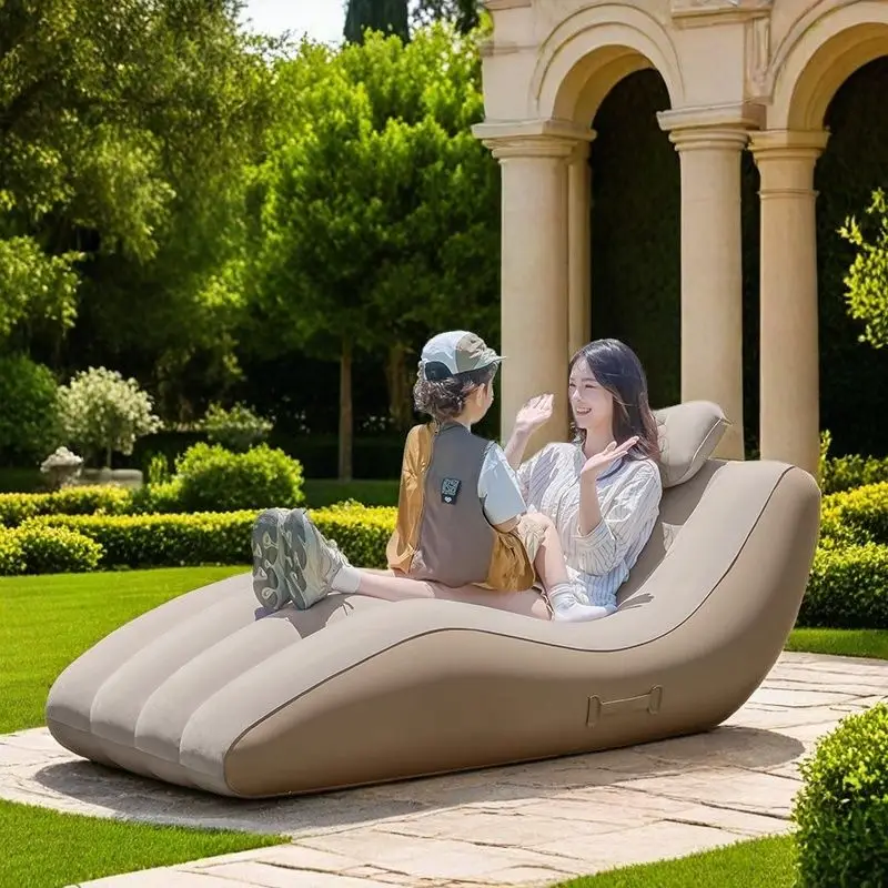 Automatic inflatable sofa, electric outdoor sofa, tiltable lazy inflatable sofa, outdoor inflatable lounge chair sofa image 6