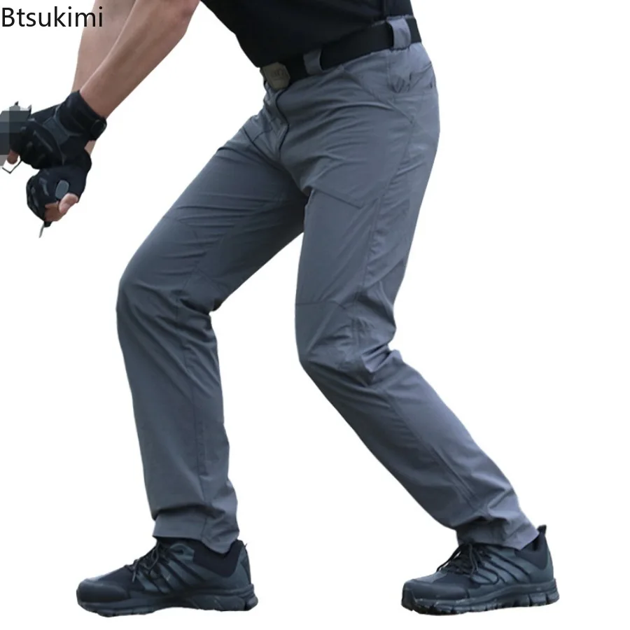 Fashion New Tactical Pants Men's Multi-pocket Wear-resistant Cargo Pants Men Outdoor Casual Training Overalls Quick Dry Trousers