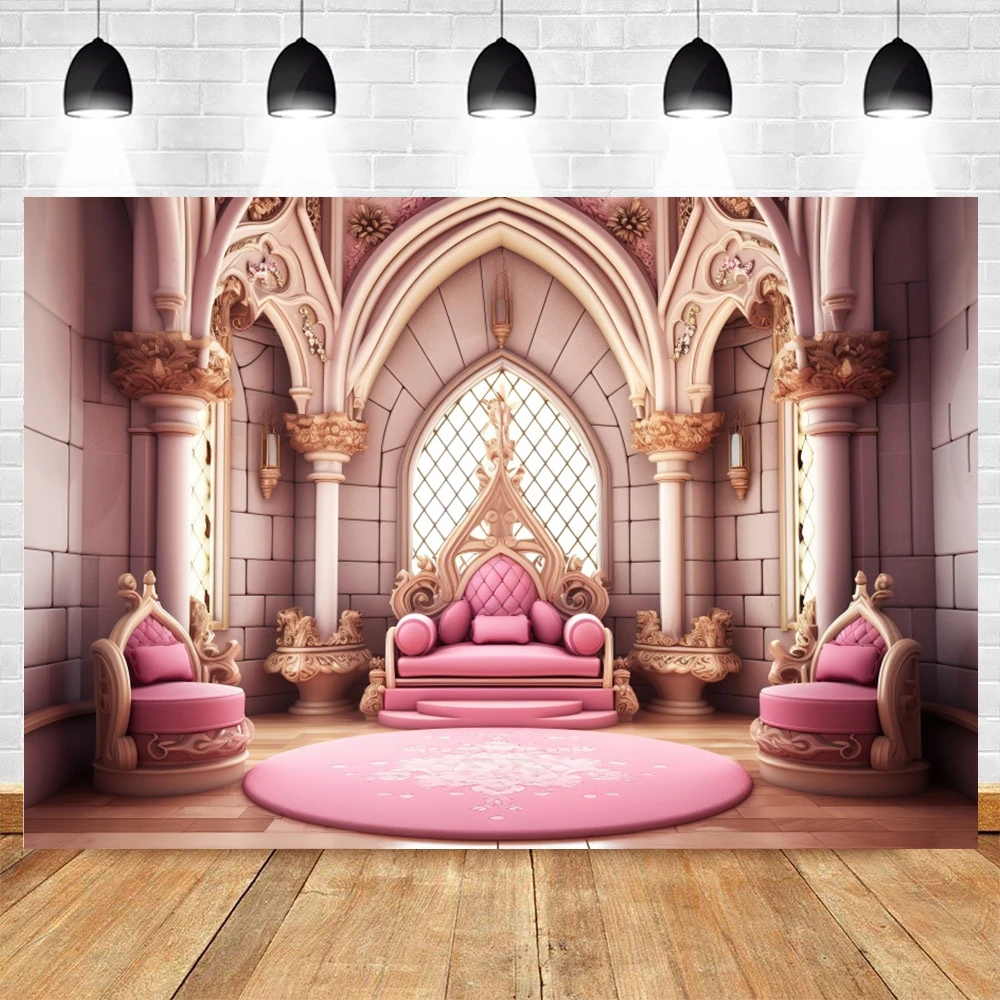 Interior Retro Wall Backdrop for Photography European Inside Princess Castle Wall Baby Portrait Wedding Party Photo Background