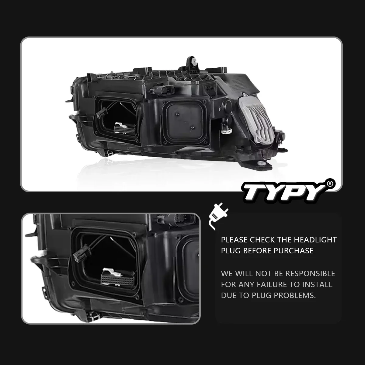 

TYPY Car For Benz GLC W253 Headlight 2016-2019 Upgrade Modified to New DRL Dynamic Turn Signal LED Headlight Auto Accessories