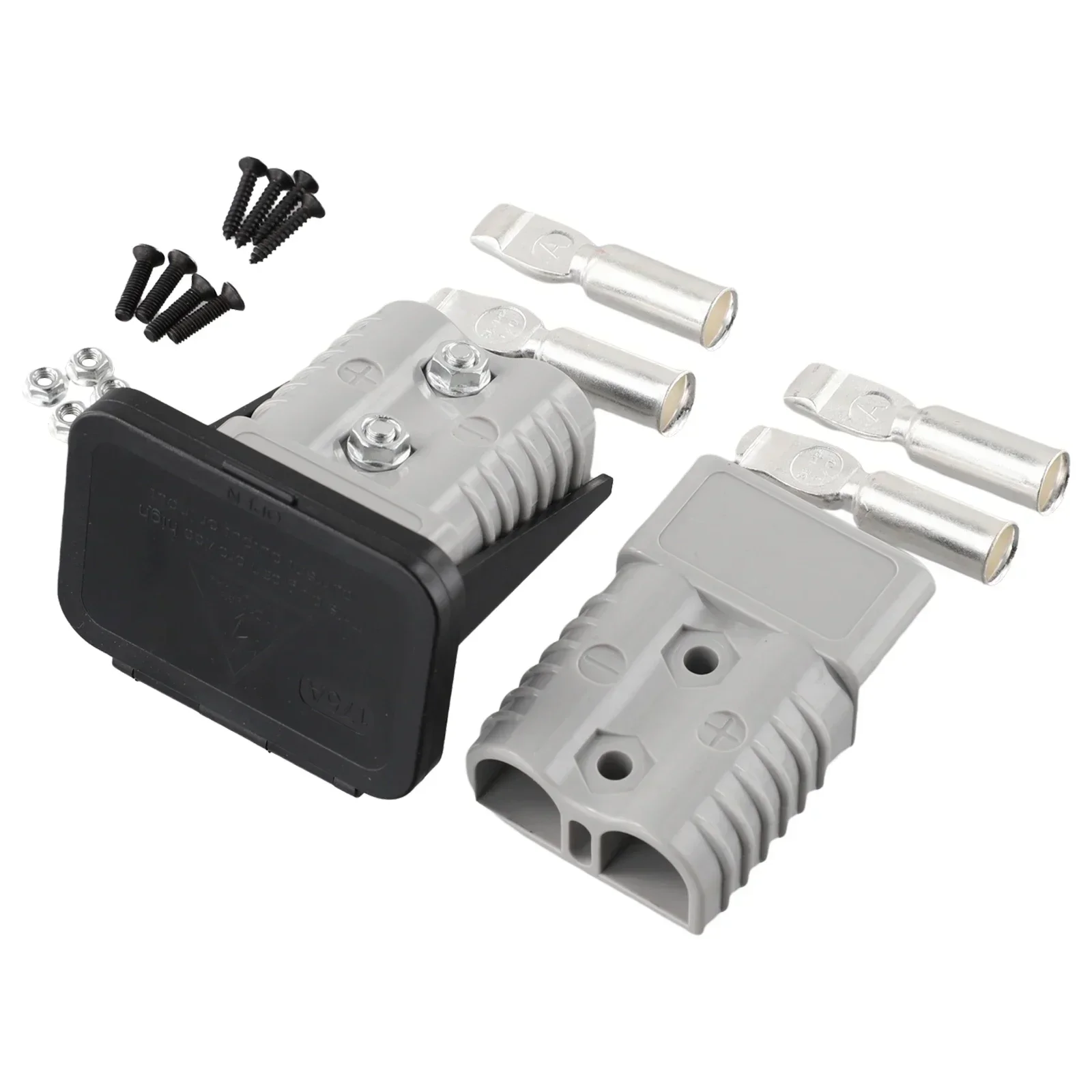 DAZZLEEX Batterieanschluss-Kit 50A 600V Für Anderson-Stecker – Doppelendiges Ladekabel 100cm, Für Anhängerwinden & Mehr