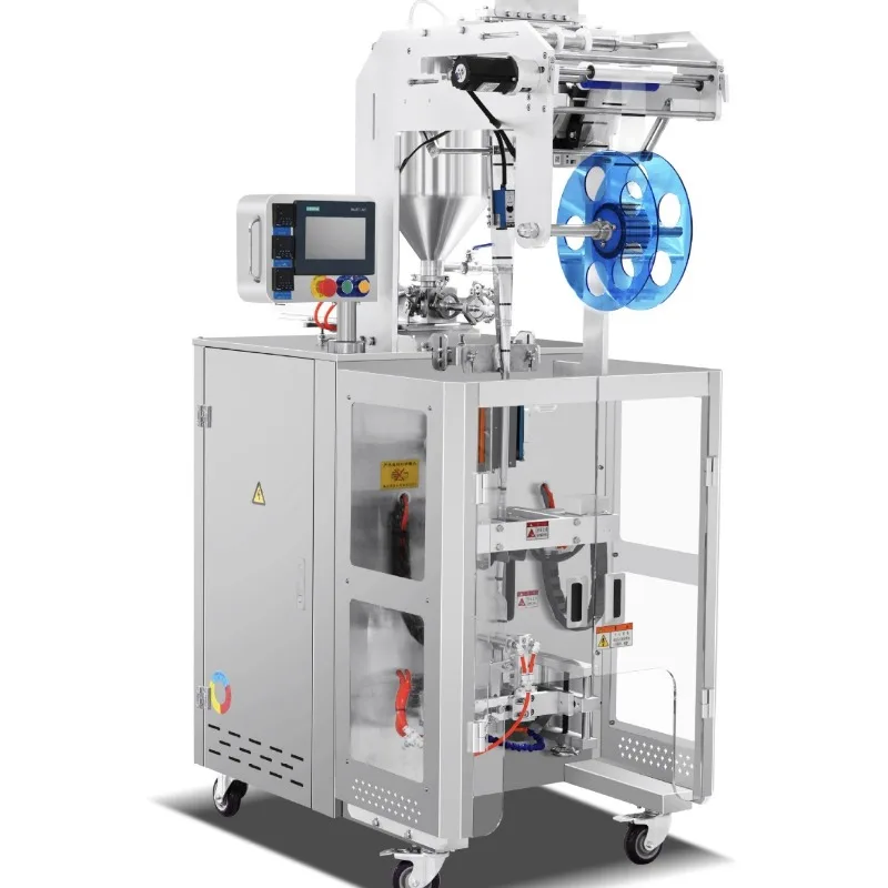 Special-shaped bag rounded corner honey coffee liquid juice liquid filling strip charter machine
