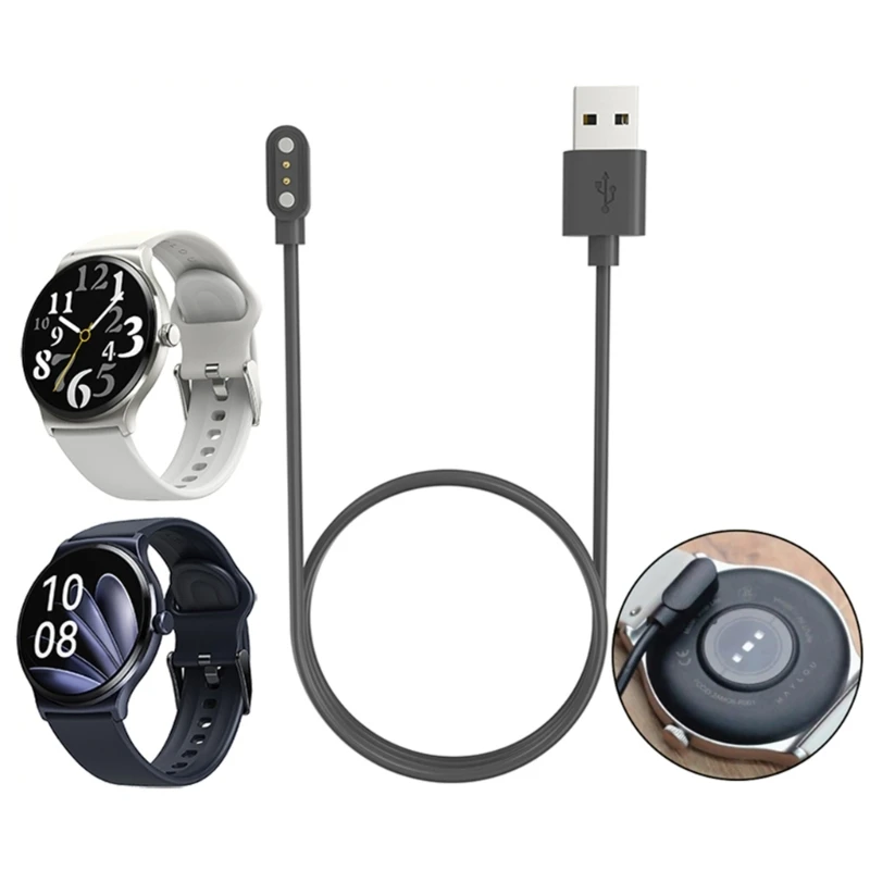 محمول محول الطاقة محطة قفص الاتهام قوس متوافق ل haylousola لايت Smartwatch المغناطيسي شحن كابل