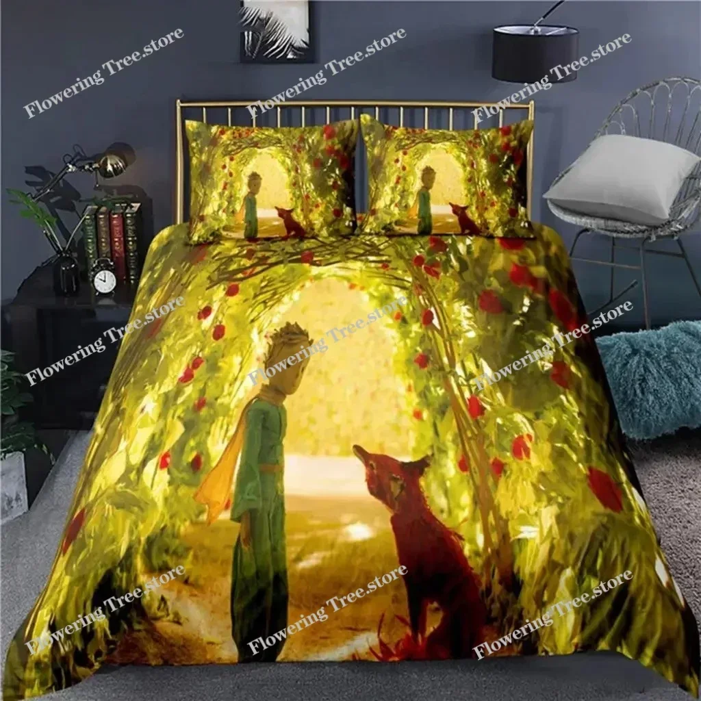 Anime Little Prince Le Petit Prince Bedding Set Boys Girls Twin Queen Size Duvet Cover Pillowcase Bed Kids Adult029963