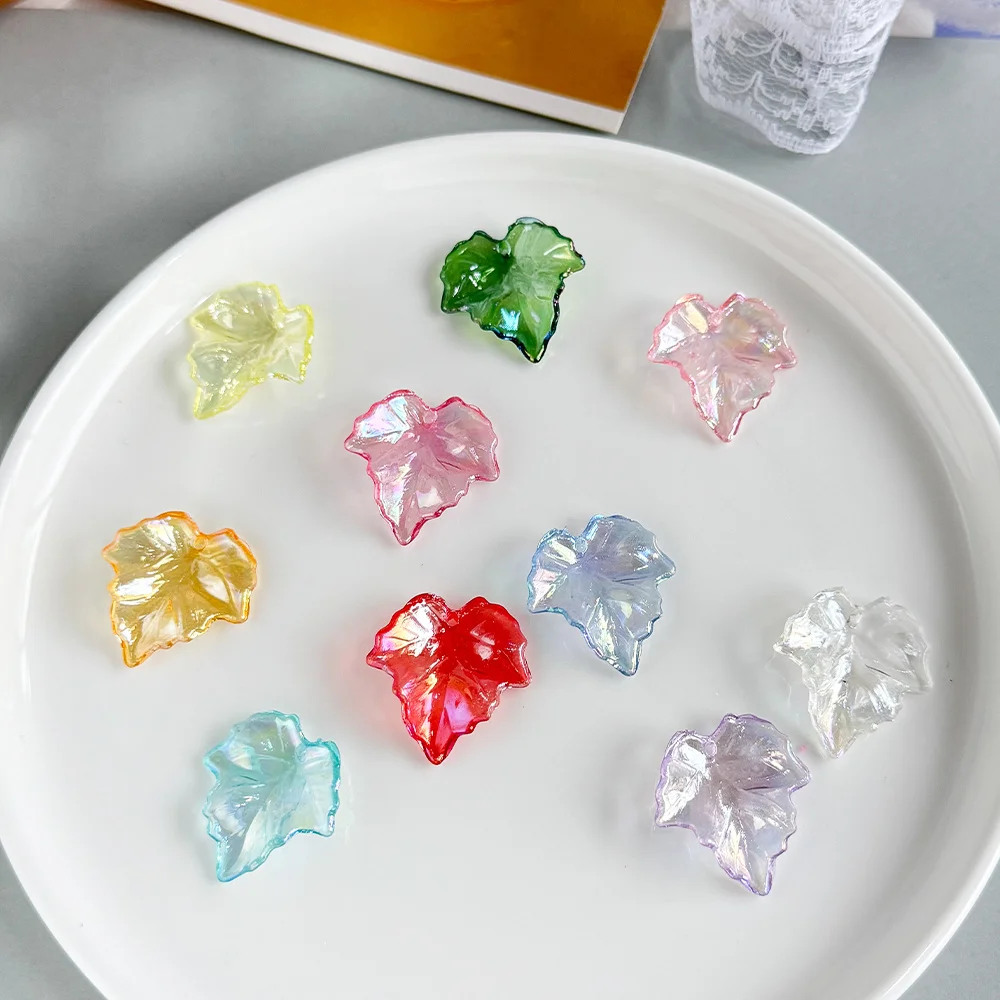 

Cordial Design 750Pcs 23*24MM Aurora Effect/DIY Pendant/Hand Made/Jewelry Findings & Components/Leaf Shape/Acrylic Bead #18897