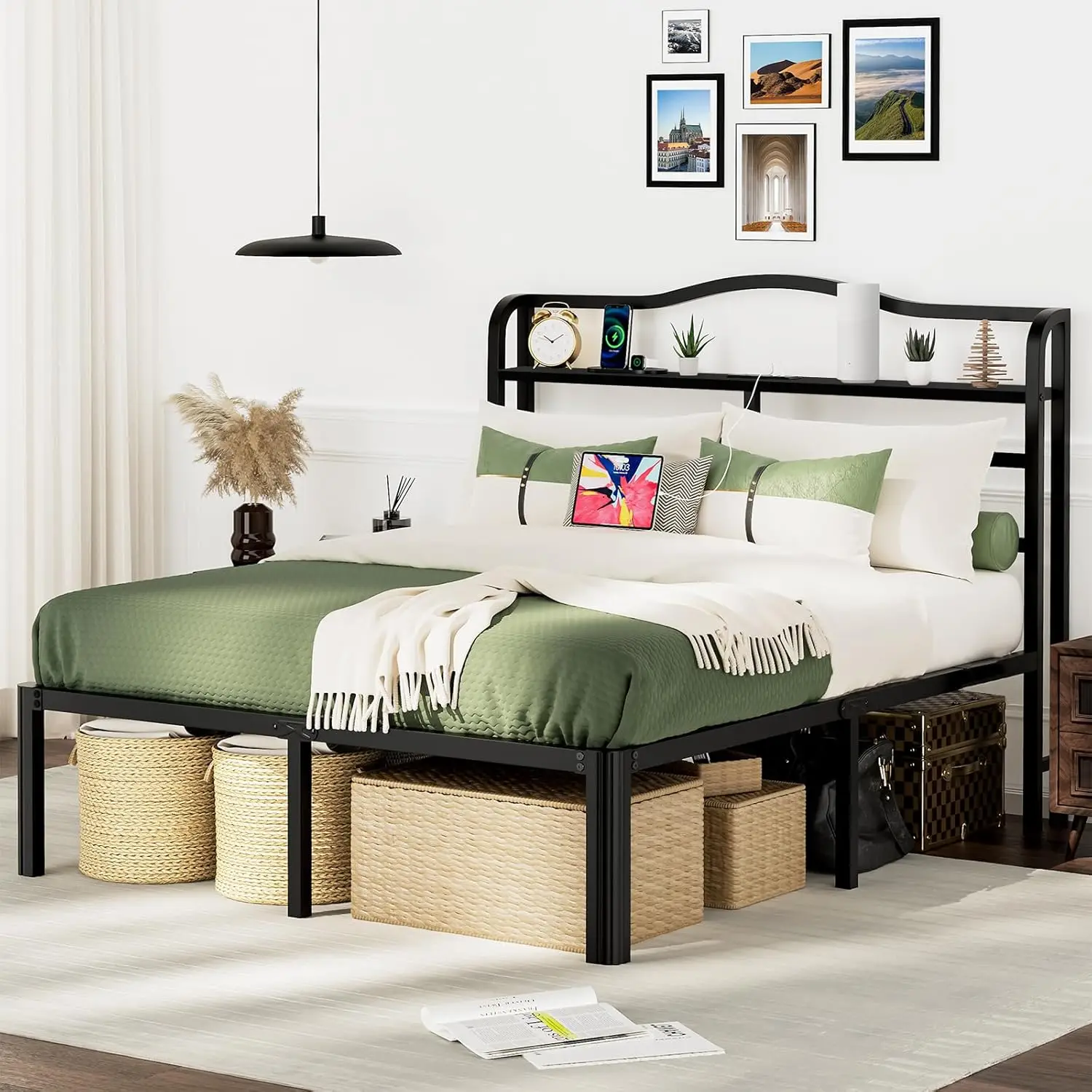 Queen Bed Frame Wit…