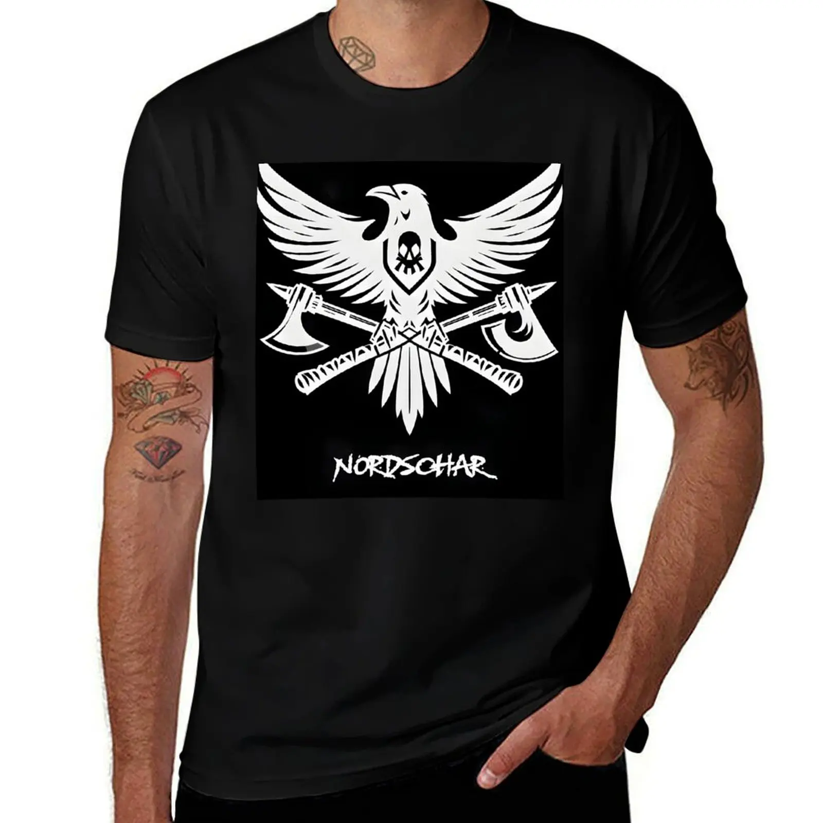 

Nordschar Black HQ T-Shirt men t shirt cotton 100% t shirt for man T-Shirt