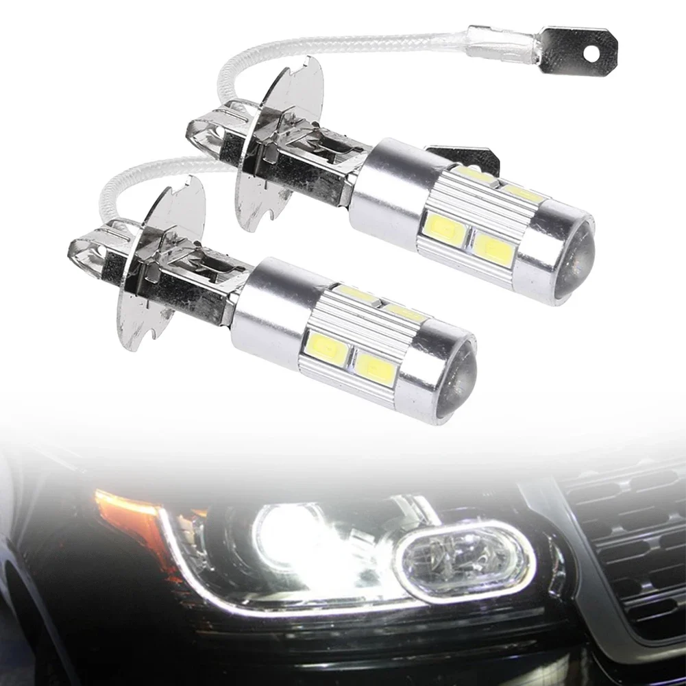 2PCS H3 LED Car Bulbs White LED 10SMD 5630 Car Fog Light Driving DRL Auto Lamp 12V Car Lights Headlight Bulbs