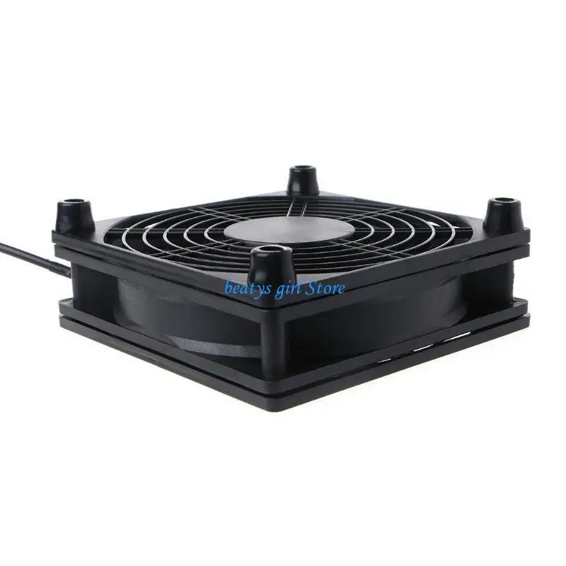 

C7AB DC5V BOX Router Cooler Fan USB Powered 2500R High Mute Radiator 120mm