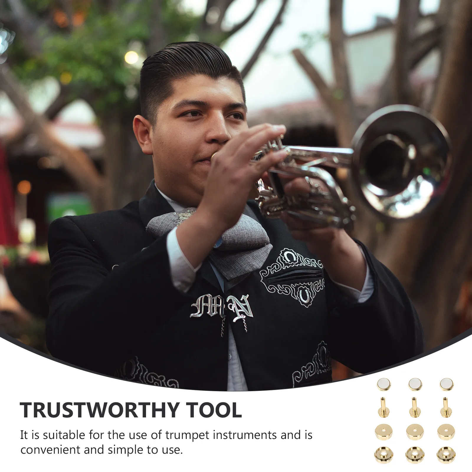 

Профессиональные медные кнопки-защелки для трубы, простые аксессуары для музыкальных инструментов, накладки на кнопки-поршни для трубы