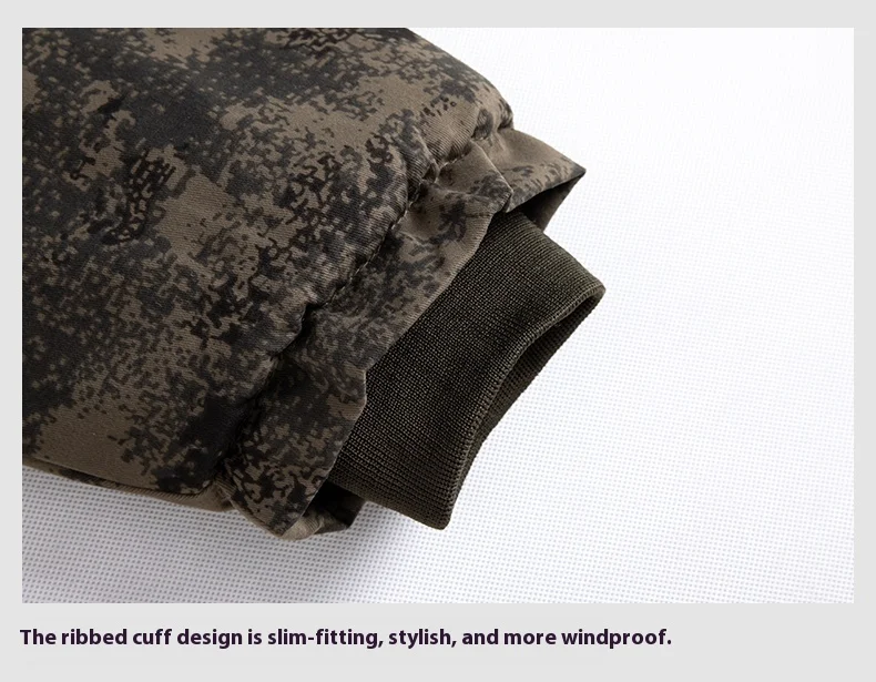 Winter wasserdichte winddichte Camouflage-Baumwolljacke für Herren, dicker, warmer, mit Samt gefütterter, kalter Schutz-Arbeitsmantel – Detail 12