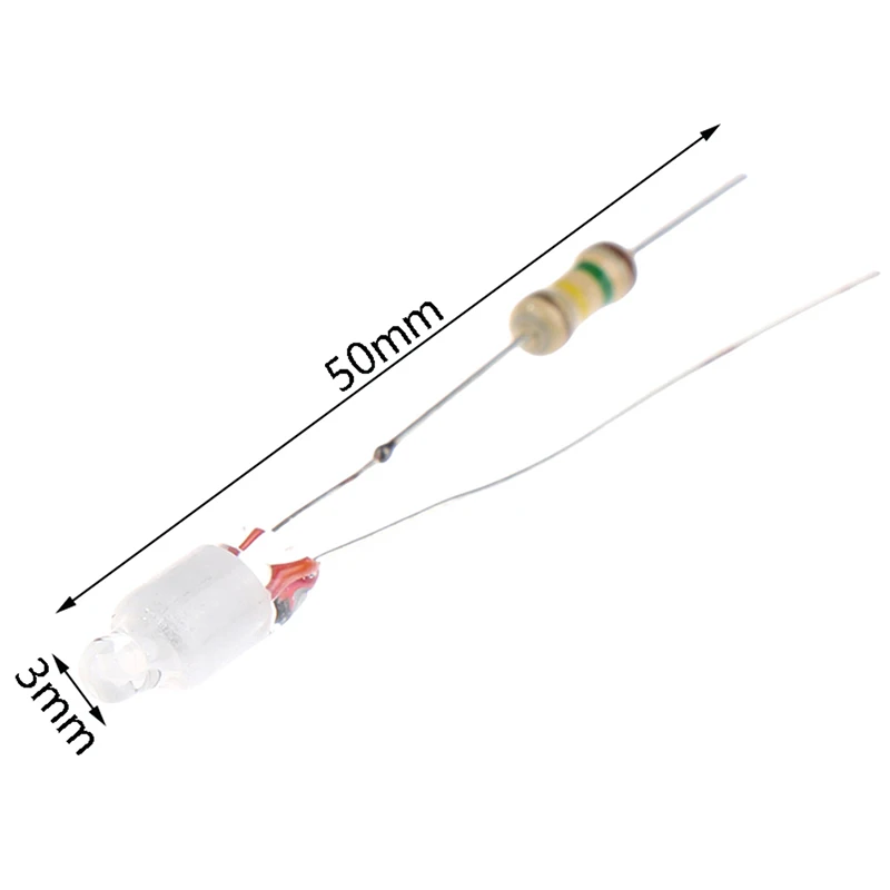 20 Stück grüne Anzeige Neonlicht Zeichen f4 Neonlight mit Widerstand 4*10mm Glühlampe Zubehör