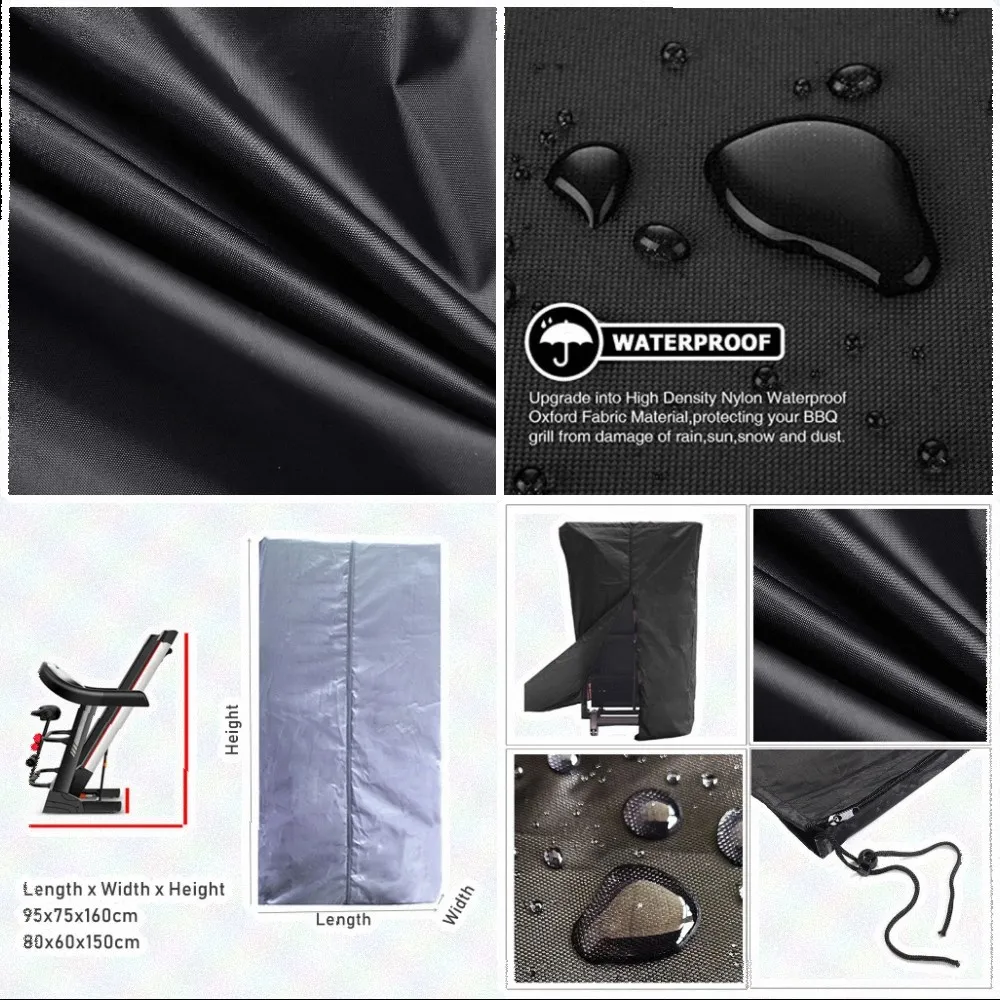 37x30x63inch Foldable for treadmill Cover Running Machine Dustproof Waterproof Cover For Home Gym Running Machine Cover
