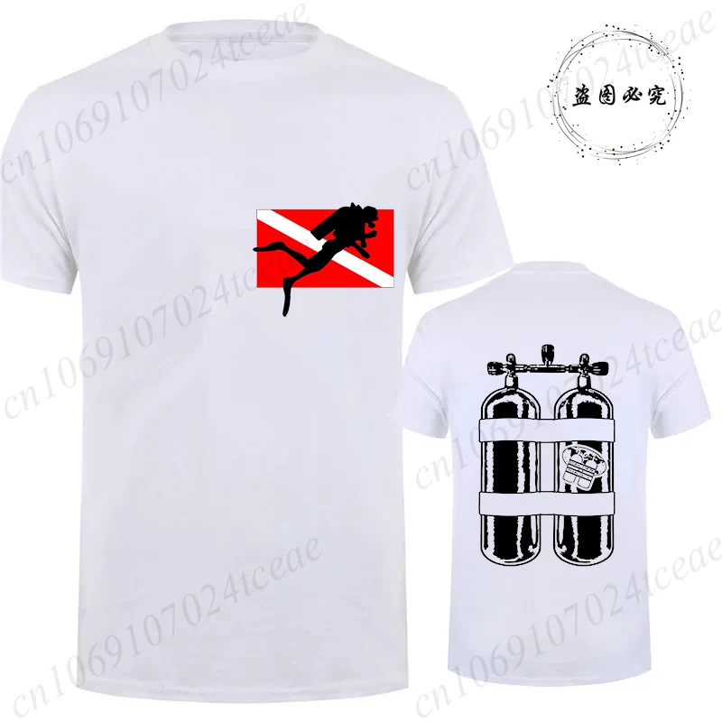 Modisches T-Shirt für Herren, Tauchmotiv-Design für Männer und Frauen, Tauch-Grafik-T-Shirts, lustige Kleidung, kurzärmelige T-Shirts