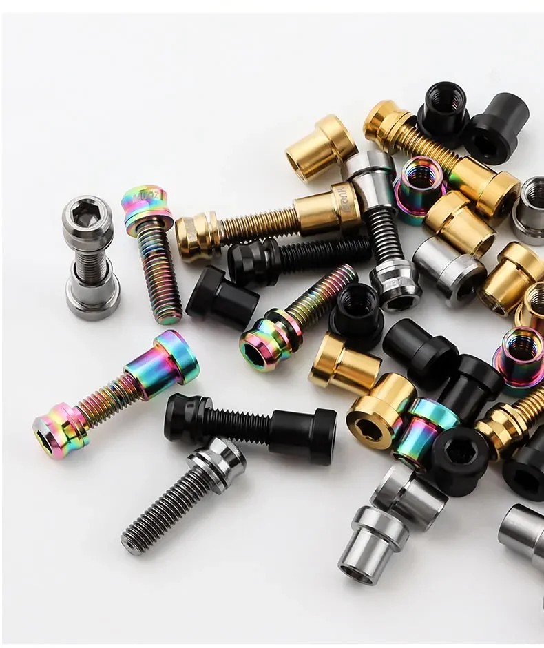 MUQZI Titanium Screw M5x17 19mm Stem Bolt Road Bike Handlebar Stem Bolt