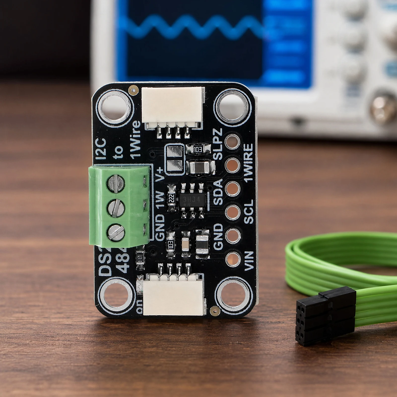 I2C to 1-Wire Bus Adapter DS2484 STEMMA QT Qwiic JST SH 2.5V-5.5V PCB Module -40C to 85C Operating Temperature