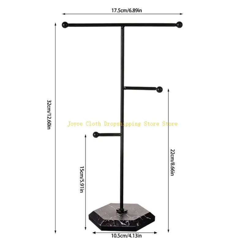 رف عرض المجوهرات الحديثة مع قاعدة متينة لتوفير المساحة وقلادة سوار الرف 10CD #6