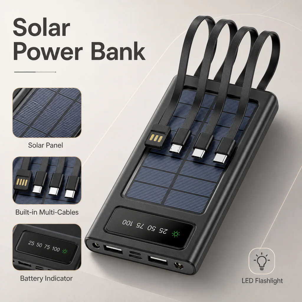 Xiaomi Outdoor Power Supply - Solar-Powerbank 200000mAh Schnellladegerät Tragbares Ladegerät mit