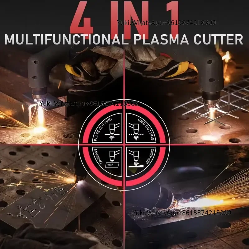 YEESTECH CUT-55DS NHF PLUS 55Amp 110/220V Non-HF Non-Touch Plasma Cutter 4-in-1 Functions (Plate/Grid Gouging Marking) New