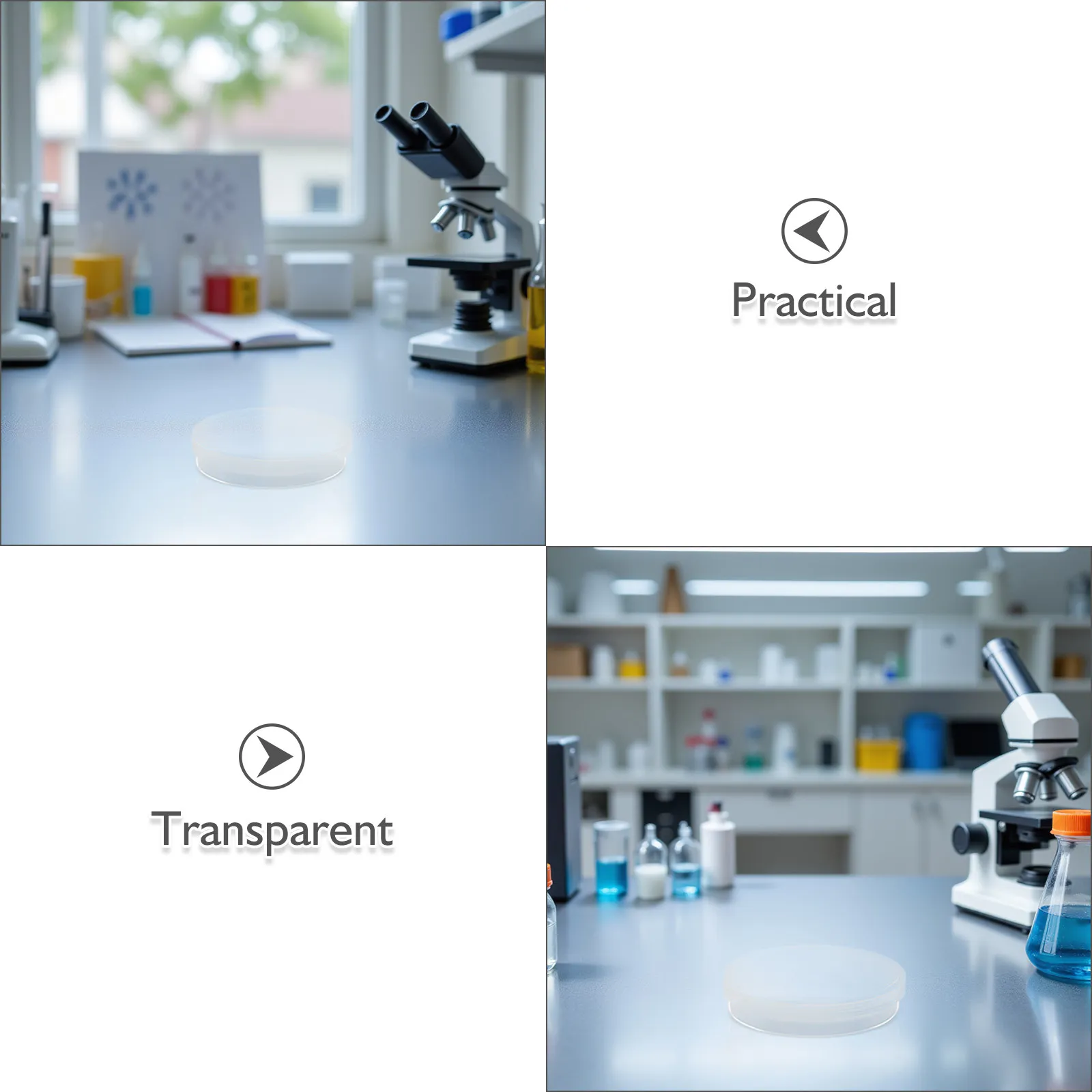 

20Pcs 70Mm Laboratory Petri Dish Set Plastic Transparent Culture Dishes with Lids for Science Experiment Plant Growth