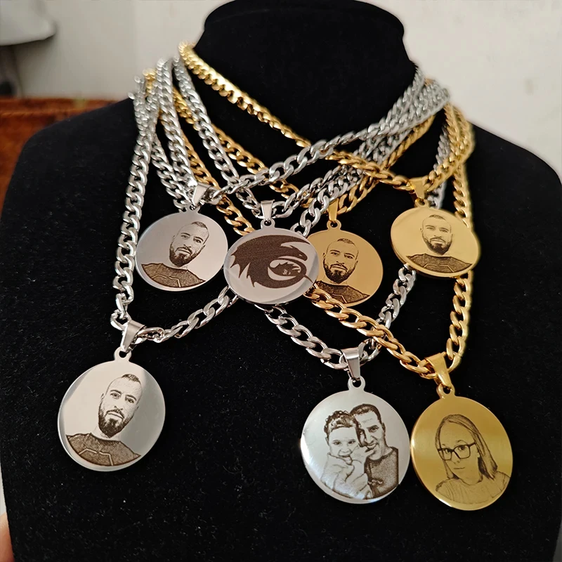 مخصص الفولاذ المقاوم للصدأ الفضة 925 قلادة مجوهرات دائرة الكوبية سلسلة رجل امرأة الأزواج شخصية طوق هدية كولير أوم